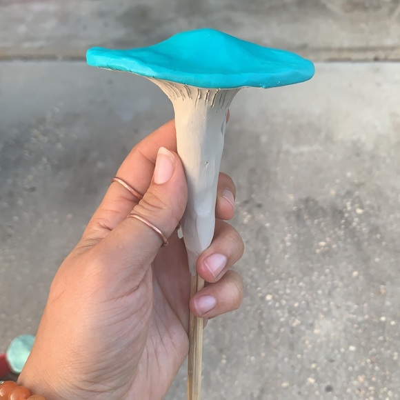 🍄🌈 Handmade Mushroom Garden Stakes Custom Order of 5 - Picture 8 of 13